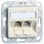 METZ CONNECT BTR E-DAT modul 8/8(8) UPk χωρίς μονάδες - Πρίζα δεδομένων χωνευτή, CAT 6, Λευκό RAL 9010, 2 θύρες 1309151102-E-90