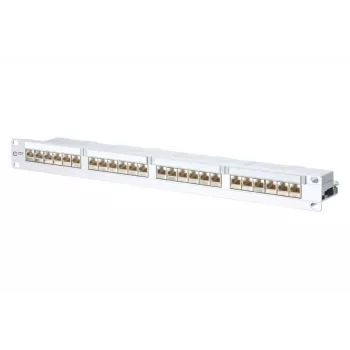 METZ CONNECT 130856-E-90 Patch Panel 24 θυρών Cat.6A θωρακισμένο, 1U, Λευκό