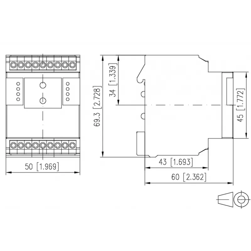 METZ CONNECT EIW-C18 Βιομηχανική πρίζα, Schuko, ράγα DIN, 230 V, 8 A, Λευκό 11027205