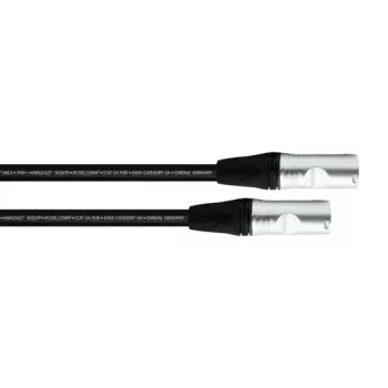 Cordial 15618 CAT 6a S/FTP RJ45 καλώδιο patch, 1 m, μαύρο περίβλημα PUR