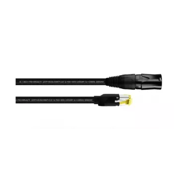 Cordial 15548 Καλώδιο δικτύου RJ45, Καλώδιο δικτύου CAT 5e S/UTP 2,00 m Μαύρο περίβλημα PUR 1 τεμ.