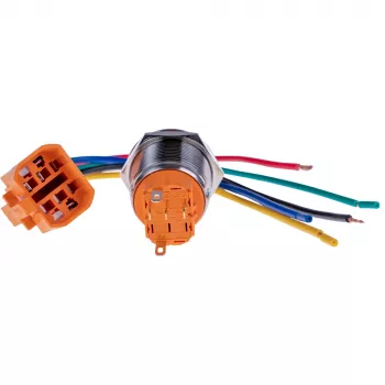 JOY-IT BUTTON22A-L-RD Διακόπτης πίεσης με ασφάλιση, 250 V AC, 3 A, SPST-NO, κόκκινο, IP67, IK10
