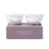FIFTYEIGHT PRODUCTS T012201 Σετ μπολ 200ml Χαμογελαστό & Φιλί Λευκή πορσελάνη