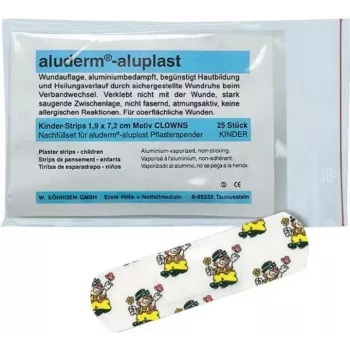 SÖHNGEN Aluderm Aluplast Σετ ανταλλακτικών αυτοκόλλητων επιθεμάτων για Clown-διανομέα, 25 τεμ., χρώμα δέρματος, υποαλλεργικό, χωρίς λάτεξ 1009921