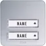 M-E MODERN-ELECTRONICS KTA-2 A/S ασημί Επιτοίχιο Κουμπί Κουδουνιού Πόρτας, IP44, Αλουμίνιο