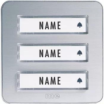 M-E MODERN-ELECTRONICS KTA-3 A/S Μπουτόν κουδουνιού, επιτοίχια τοποθέτηση, Ασημί