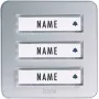 M-E MODERN-ELECTRONICS KTA-3 A/S Μπουτόν κουδουνιού, επιτοίχια τοποθέτηση, Ασημί