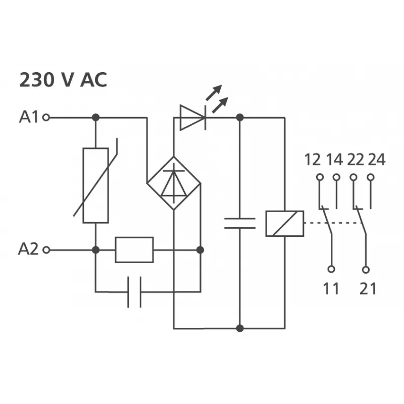 METZ CONNECT KRA-M8/21-21 Ρελέ ισχύος Λευκό (11061905)