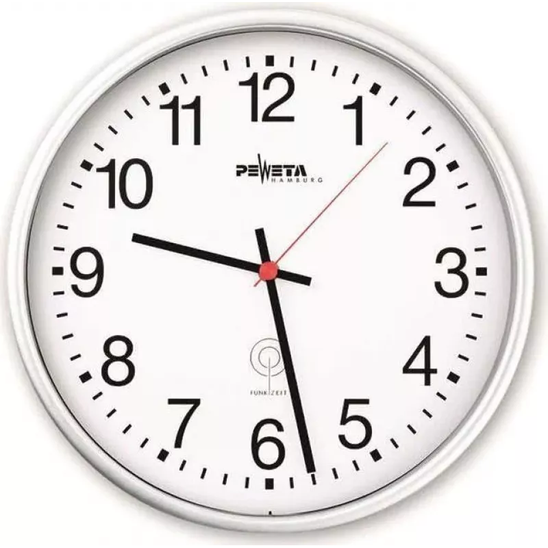 PEWETA Ασύρματο ρολόι τοίχου πλαστικό Λευκό 30 cm (51.130.311)