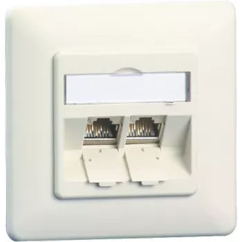 METZ CONNECT E-DAT modul 8/8(8) UP Πρίζα σύνδεσης RJ45 χωνευτή Cat.6A θωρακισμένη, Λευκό 1309121002-E-90