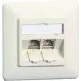 METZ CONNECT E-DAT modul 8/8(8) UP Πρίζα σύνδεσης RJ45 χωνευτή Cat.6A θωρακισμένη, Λευκό 1309121002-E-90