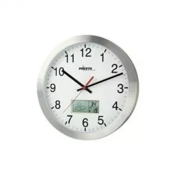 PEWETA Ασύρματο ρολόι τοίχου 51.161.315, λευκό καντράν, 300 mm, DCF77