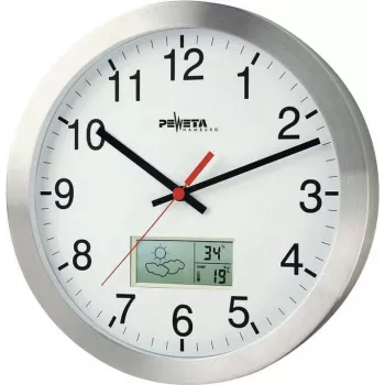 PEWETA Ασύρματο ρολόι τοίχου 51.161.315, λευκό καντράν, 300 mm, DCF77