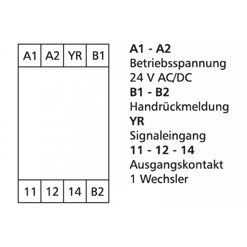 METZ CONNECT 110666 Ρελέ ισχύος Λευκό DPDT 24V DC 8A Τοποθέτηση PCB