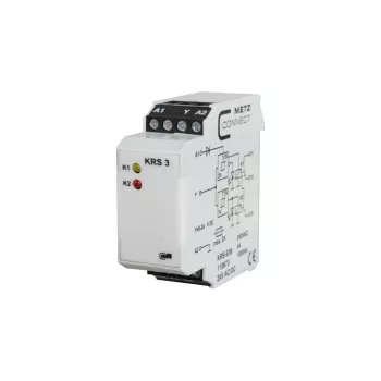 METZ CONNECT KRS-E08 3 24 V AC/DC Μονάδα ρελέ διασύνδεσης, 1 Εναλλαγή, 8 A, Ράγα DIN 110673