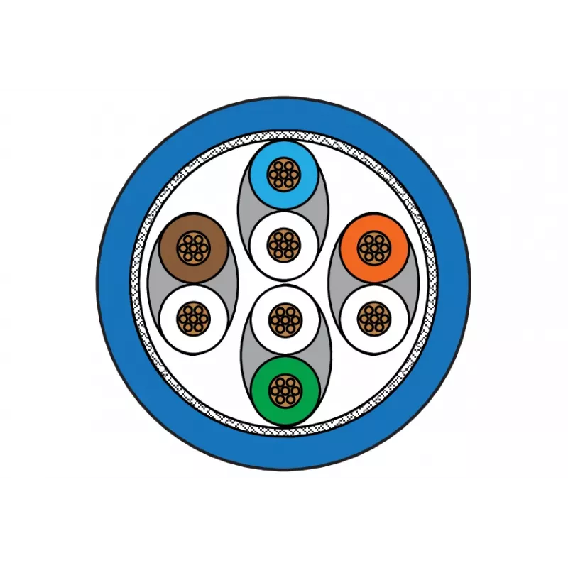 METZ CONNECT 130845A544-E Cat6a S/FTP Καλώδιο δικτύου Patch, 15 m, Μπλε