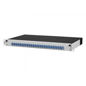 METZ CONNECT 1502697424-E Cat.6A θωρακισμένο 24-Port 1U Patch Panel, IDC χωρίς εργαλεία, Ανοιχτό γκρι