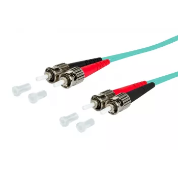 METZ BTR 151J1AOAO20E OpDAT OM3 Duplex ST/ST Πολύτροπο Καλώδιο Patch οπτικών ινών 2m Aqua