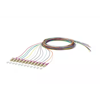 METZ CONNECT 150N1JO0020E OM4 Πολύτροπο Καλώδιο Patch οπτικών ινών, 12x LC Duplex, 2 m, 50 µm πυρήνας, Πολύχρωμο
