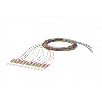 METZ CONNECT 150N1JO0020E OM4 Πολύτροπο Καλώδιο Patch οπτικών ινών, 12x LC Duplex, 2 m, 50 µm πυρήνας, Πολύχρωμο
