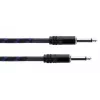 Cordial 14770 Καλώδιο ήχου μονοφωνικό jack 6,3 mm TS σε 6,3 mm TS 5 m Μαύρο/Μπλε υφασμάτινο