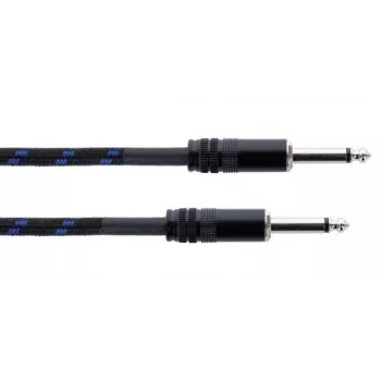 Cordial 14770 Καλώδιο ήχου μονοφωνικό jack 6,3 mm TS σε 6,3 mm TS 5 m Μαύρο/Μπλε υφασμάτινο