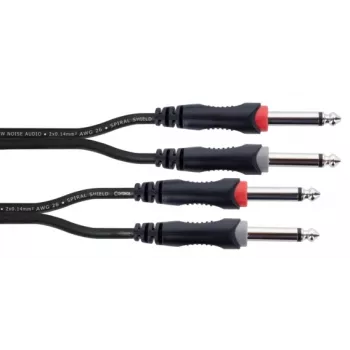 Cordial 14846 Καλώδιο ήχου Twin Mono βύσματα 6m μαύρο - Dual 6,3mm TS σε Dual 6,3mm TS