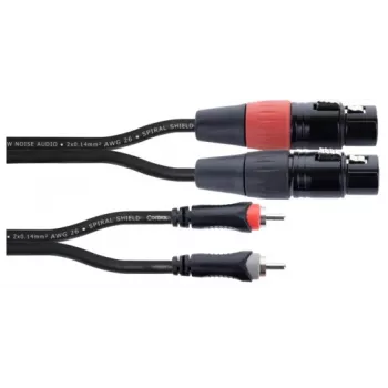 Cordial EU 1.5 FC Καλώδιο ήχου XLR σε RCA 1,5m μαύρο 14852
