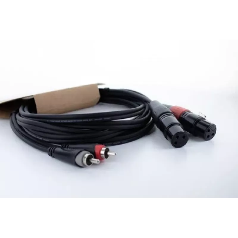 Cordial EU 1.5 FC Καλώδιο ήχου XLR σε RCA 1,5m μαύρο 14852