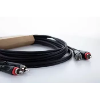 Cordial 14837 Καλώδιο ήχου RCA 2x αρσενικό RCA σε 2x αρσενικό RCA 3 m μαύρο PVC καλώδιο Twin