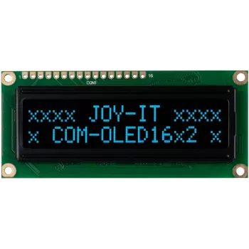 JOY-IT COM-OLED16X2 Μονάδα οθόνης OLED 16x2, λευκό, I2C, SSD1306, συμβατή με Arduino & Raspberry Pi