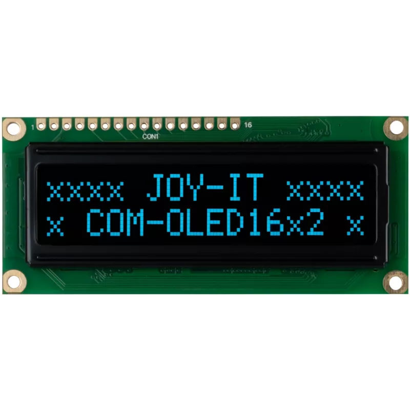 JOY-IT COM-OLED16X2 Μονάδα οθόνης OLED 16x2, λευκό, I2C, SSD1306, συμβατή με Arduino & Raspberry Pi