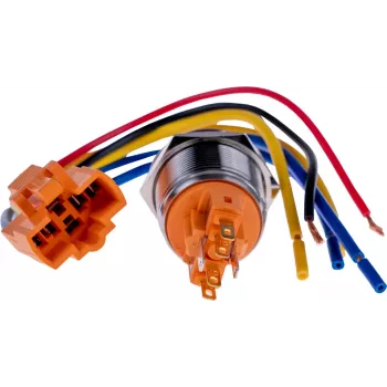 JOY-IT BUTTON22B-M-GR Διακόπτης (κλειστό κύκλωμα), 22mm, 250V AC 7A, 1 NO, IP67, IK10, πράσινο