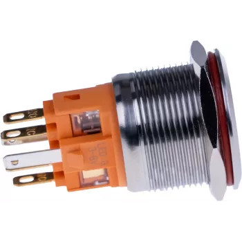 JOY-IT BUTTON22B-M-GR Διακόπτης (κλειστό κύκλωμα), 22mm, 250V AC 7A, 1 NO, IP67, IK10, πράσινο