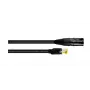 Cordial 15550 Καλώδιο patch CAT 5e S/UTP, 5 m, μαύρο περίβλημα PUR, RJ45, Gigabit Ethernet, βιομηχανικό & εξωτερικού χώρου