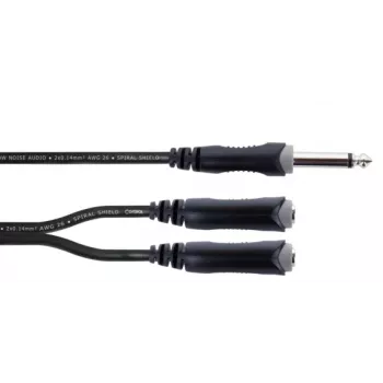 Cordial EY 0.3 PGG Καλώδιο προσαρμογέα Y 1x 6,3mm mono jack αρσενικό σε 2x 6,3mm mono jack θηλυκά 0,3m μαύρο 14884