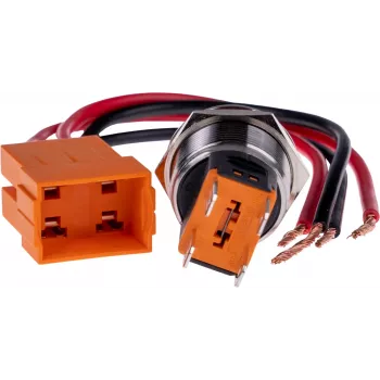 JOY-IT BUTTON22C-M-RD Διακόπτης 250V AC 15A SPST NO IP67 IK10 κόκκινο