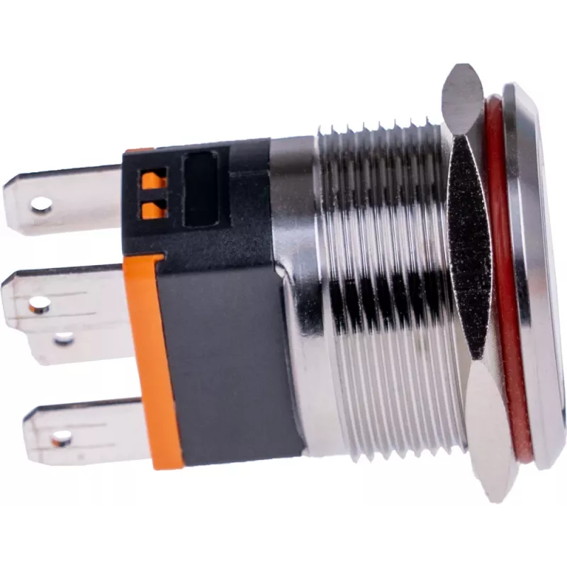 JOY-IT BUTTON22C-M-RD Διακόπτης 250V AC 15A SPST NO IP67 IK10 κόκκινο