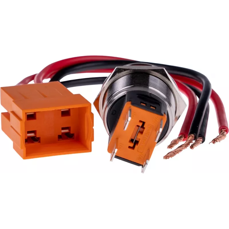 JOY-IT BUTTON22C-M-RD Διακόπτης 250V AC 15A SPST NO IP67 IK10 κόκκινο