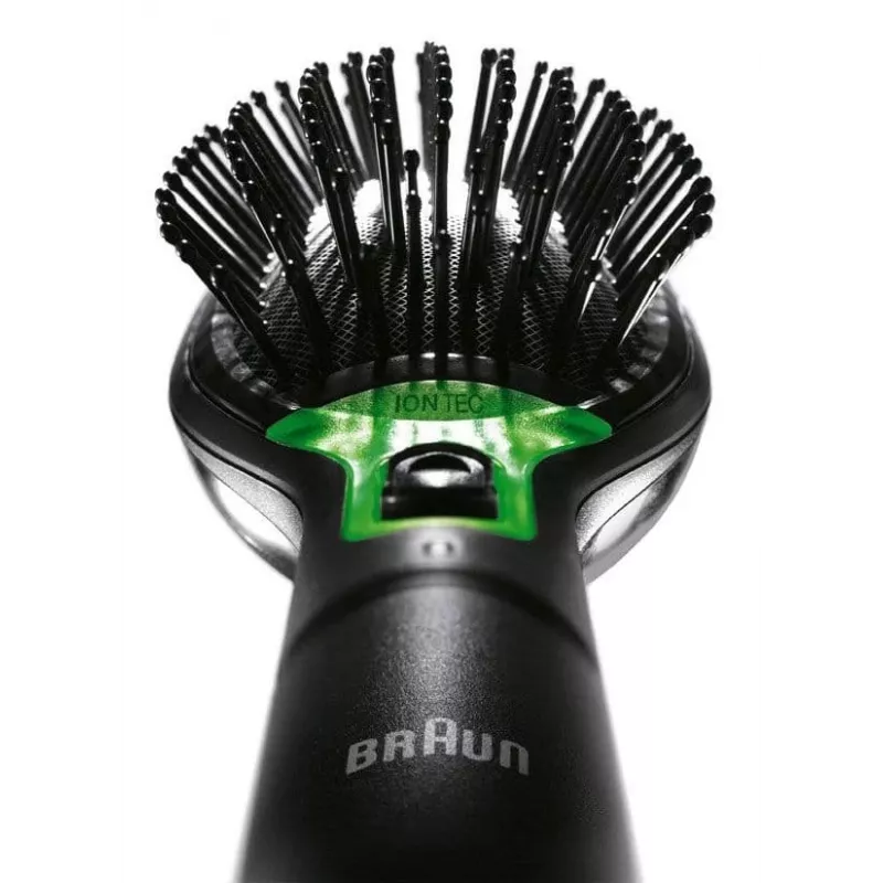 BRAUN BR 710 Ιονική βούρτσα μαλλιών με τεχνολογία Iontec, ασύρματη, μαύρο/ασημί