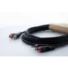 Cordial 14835 Καλώδιο ήχου RCA 1m Μαύρο Twin PVC