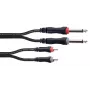 Cordial 14839 Καλώδιο ήχου 6,3mm mono jack σε RCA 1m Μαύρο