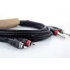 Cordial 14839 Καλώδιο ήχου 6,3mm mono jack σε RCA 1m Μαύρο