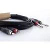 Cordial 14839 Καλώδιο ήχου 6,3mm mono jack σε RCA 1m Μαύρο