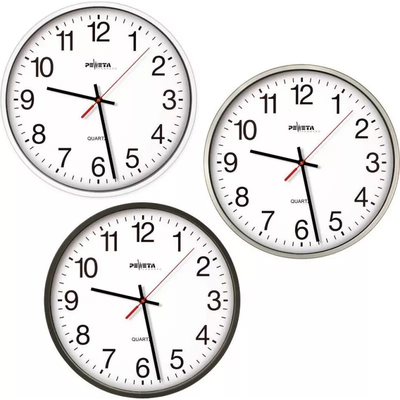 PEWETA επιτοίχιο ρολόι μαύρο 44.130.212