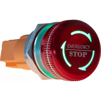 JOY-IT Button22NA-01 διακόπτης έκτακτης ανάγκης, μηχανική ασφάλιση, κόκκινο/πράσινο, Ø22 mm, IP67, IK10