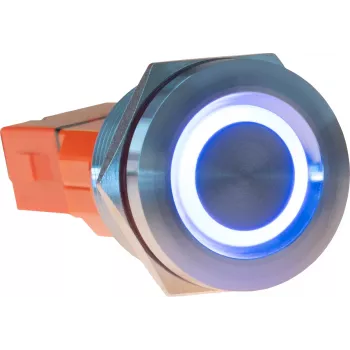 JOY-IT Button22T-01 διακόπτης πίεσης (κλειστή επαφή), κόκκινο/μπλε LED, 22mm, IP68, IK10