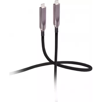 Flexline USB-C Hybrid Ενεργό Οπτικό Καλώδιο 12,5m 8K 60Hz 10Gbps 60W PD TPU Μαύρο FL31-44211