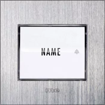 M-E Modern-Electronics 41026 Φωτιζόμενο Ανοξείδωτο Κουδούνι Πόρτας με Πινακίδα Ονόματος, Μονοκατοικία, 8-24V AC/DC, 1A