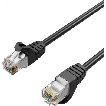 Flexline FL31-39095 Cat.7 S/FTP PUR Καλώδιο Patch, RJ45, 20m, Μαύρο